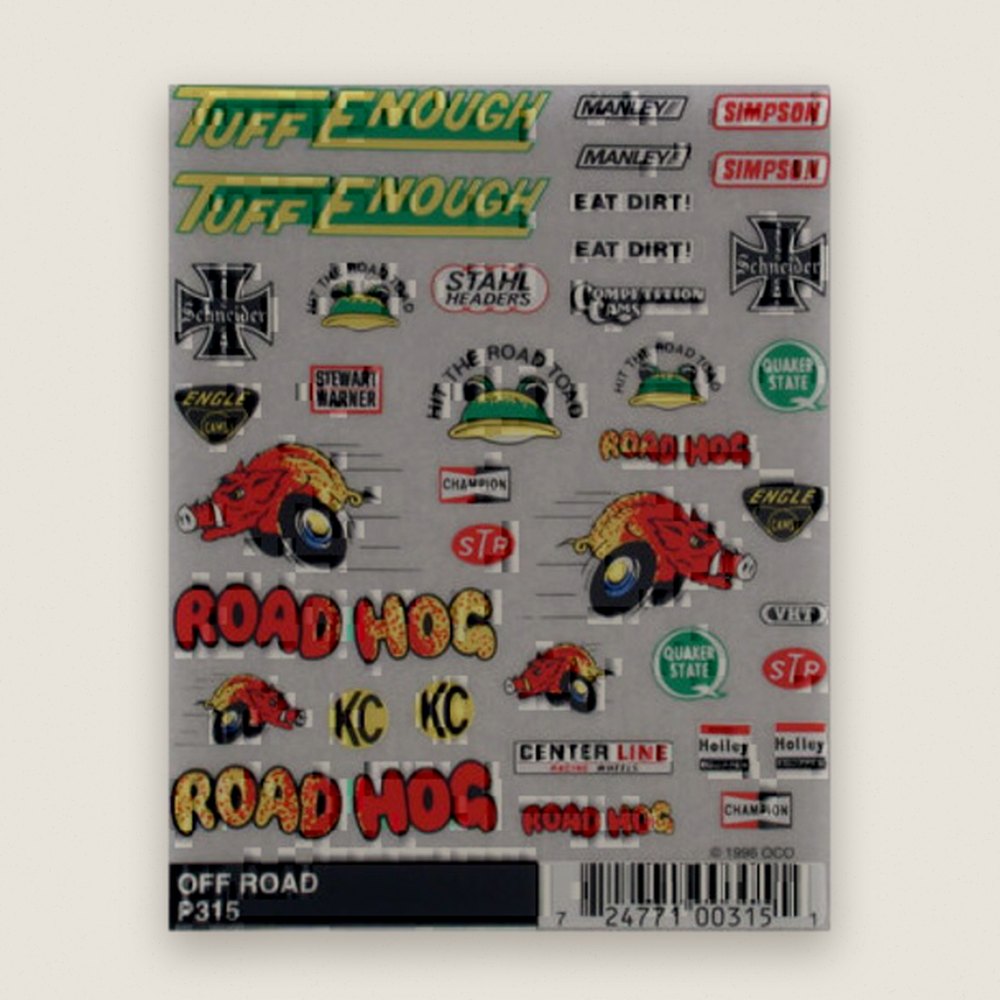 Decals, Dry Transfer, Off-Road - Pinecar