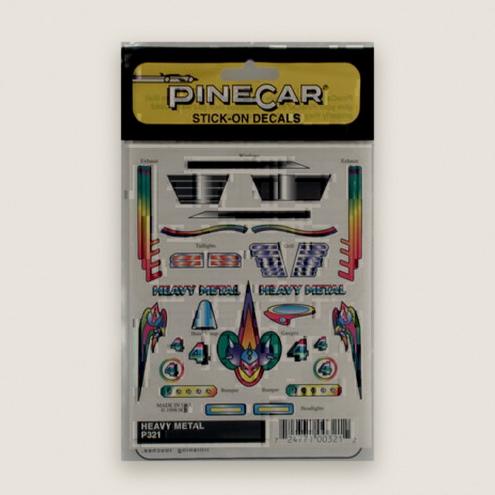 Decals, Stick-On, Heavy Metal - Pinecar