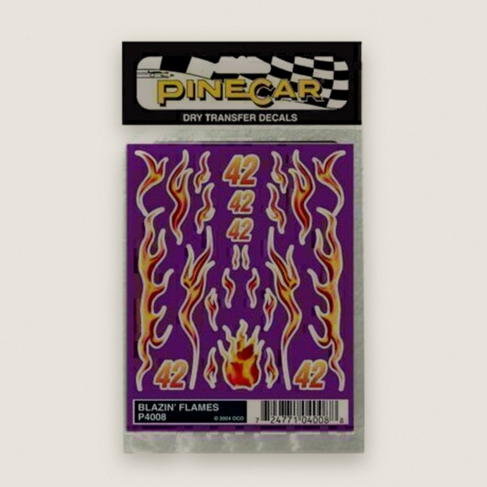 Dry Transfer Decals, Blazin Flames - Pinecar