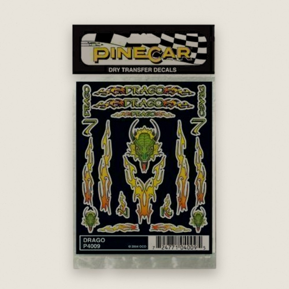 Dry Transfer Decals, Drago - Pinecar