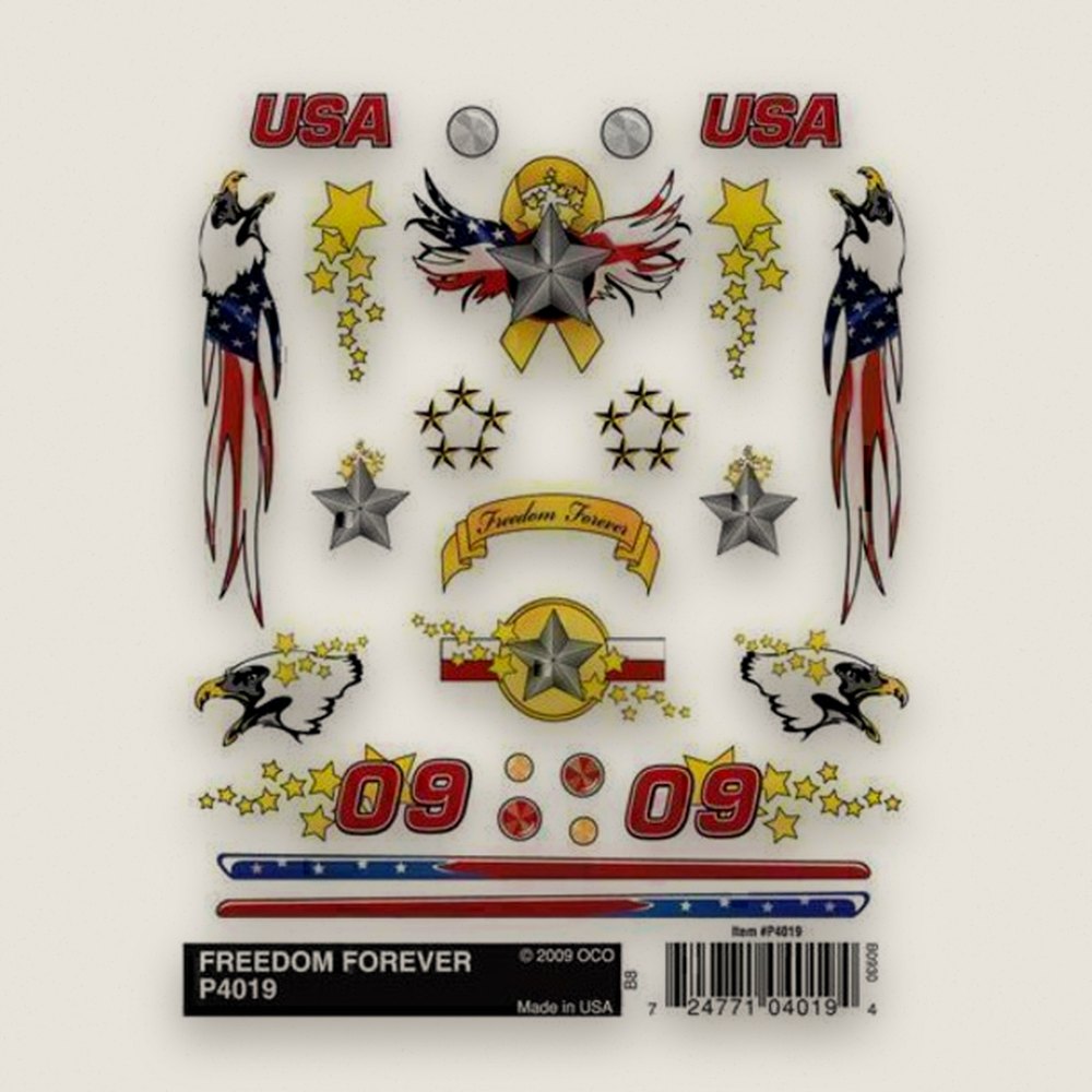 Dry Transfer Decals, Freedom Forever - Pinecar