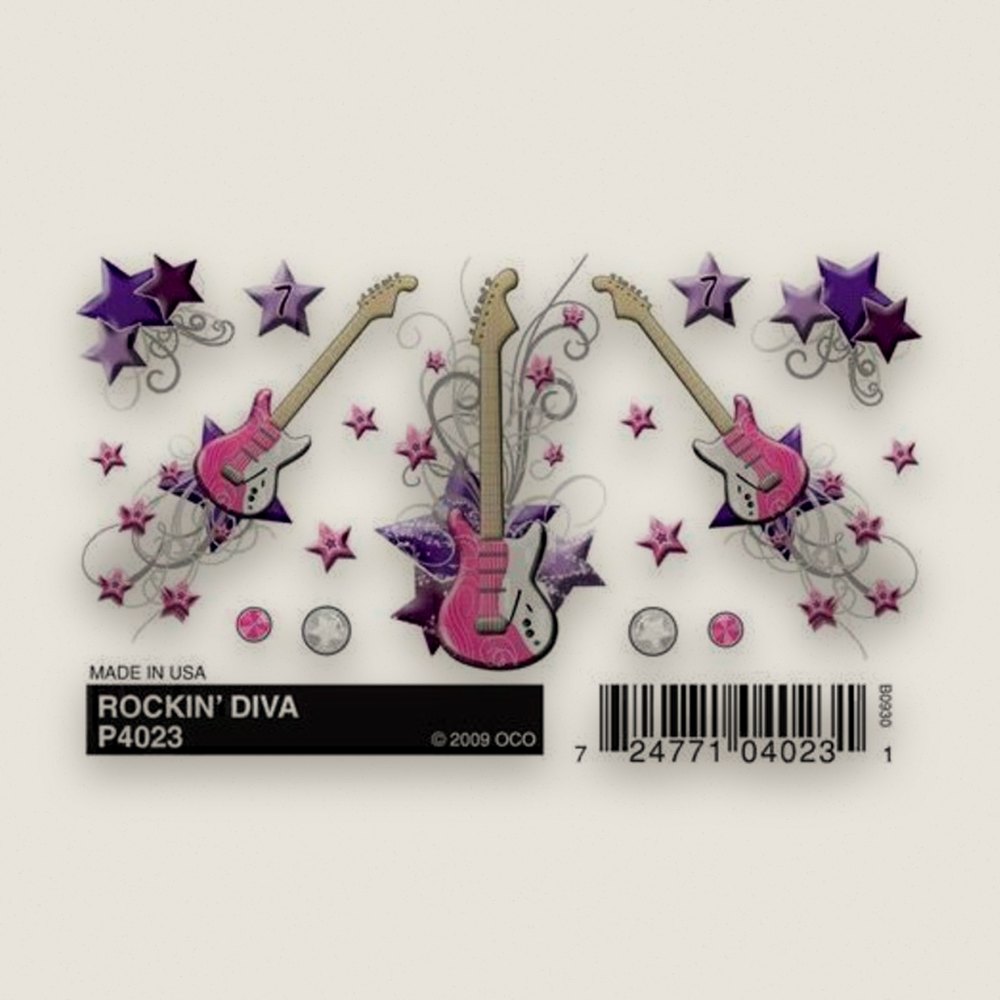 Dry Transfer Decals, Rockin' Diva - Pinecar