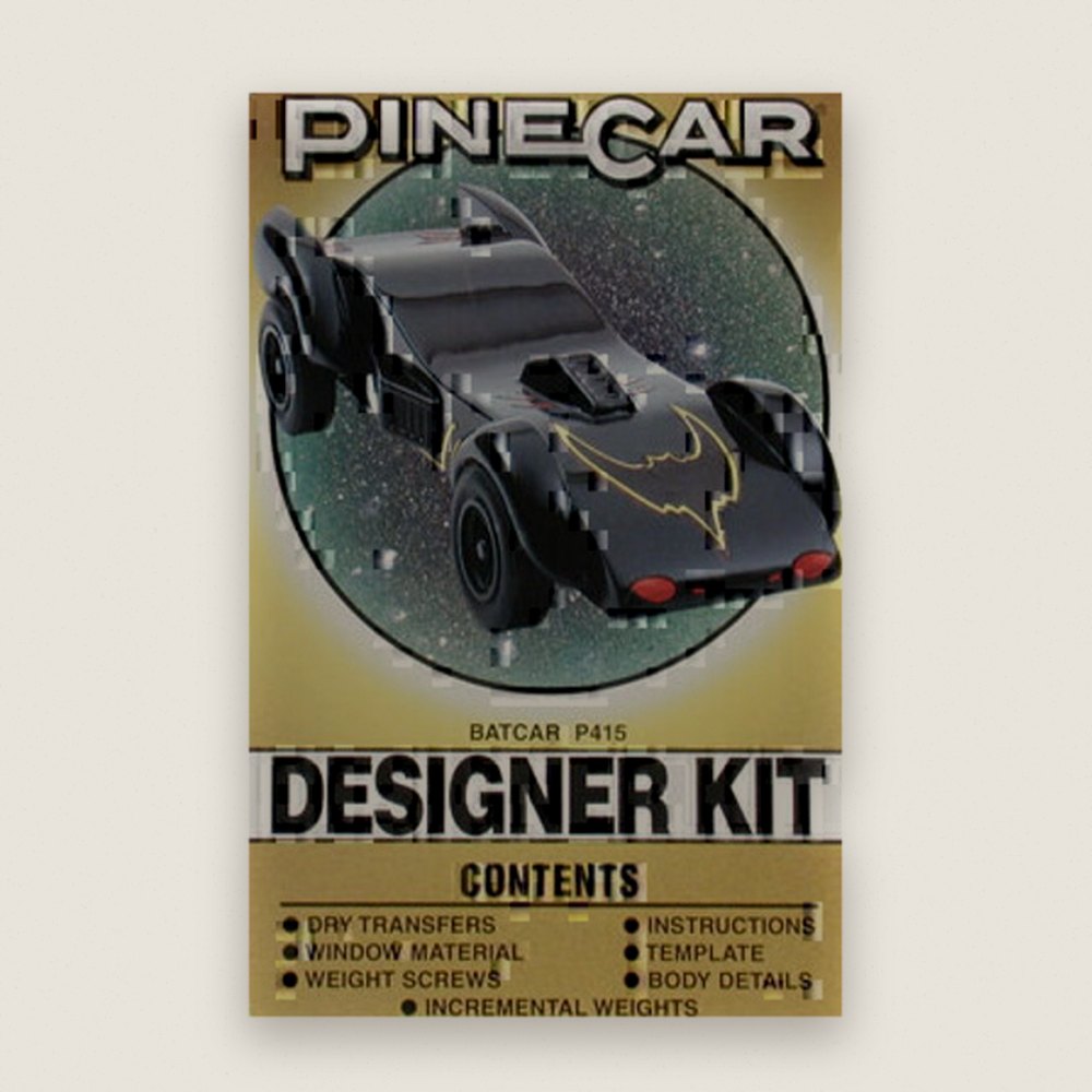 Pine Wood Derby Car Kit, Designer Batcar - Pinecar
