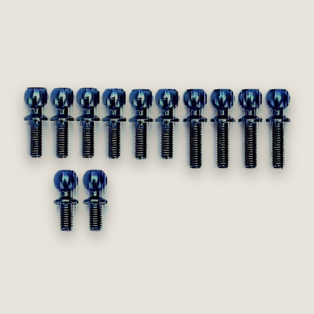 Turnbuckle Ball Stud Set, Titan Blue, 12 Piece for B7 Series - R1Wurks