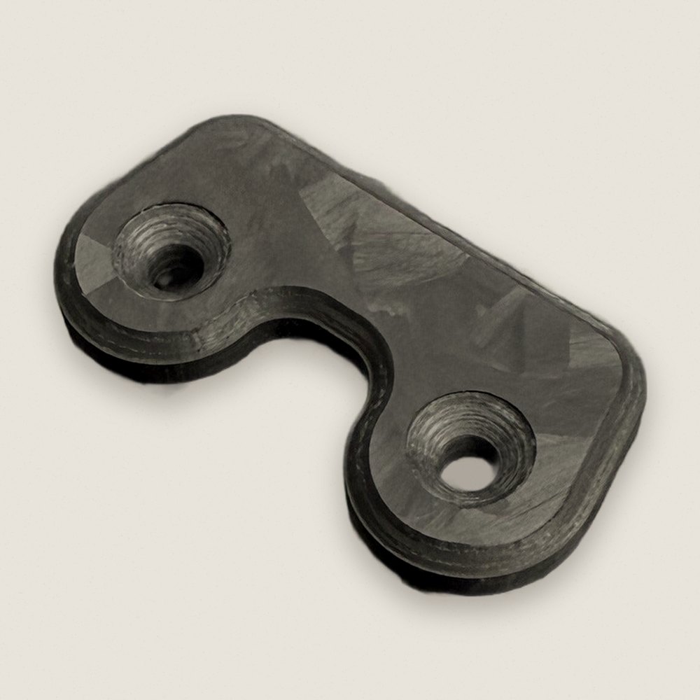 Carbon Fiber Wing Button, Rear, Matte Forged for LD3 Series - R1Wurks