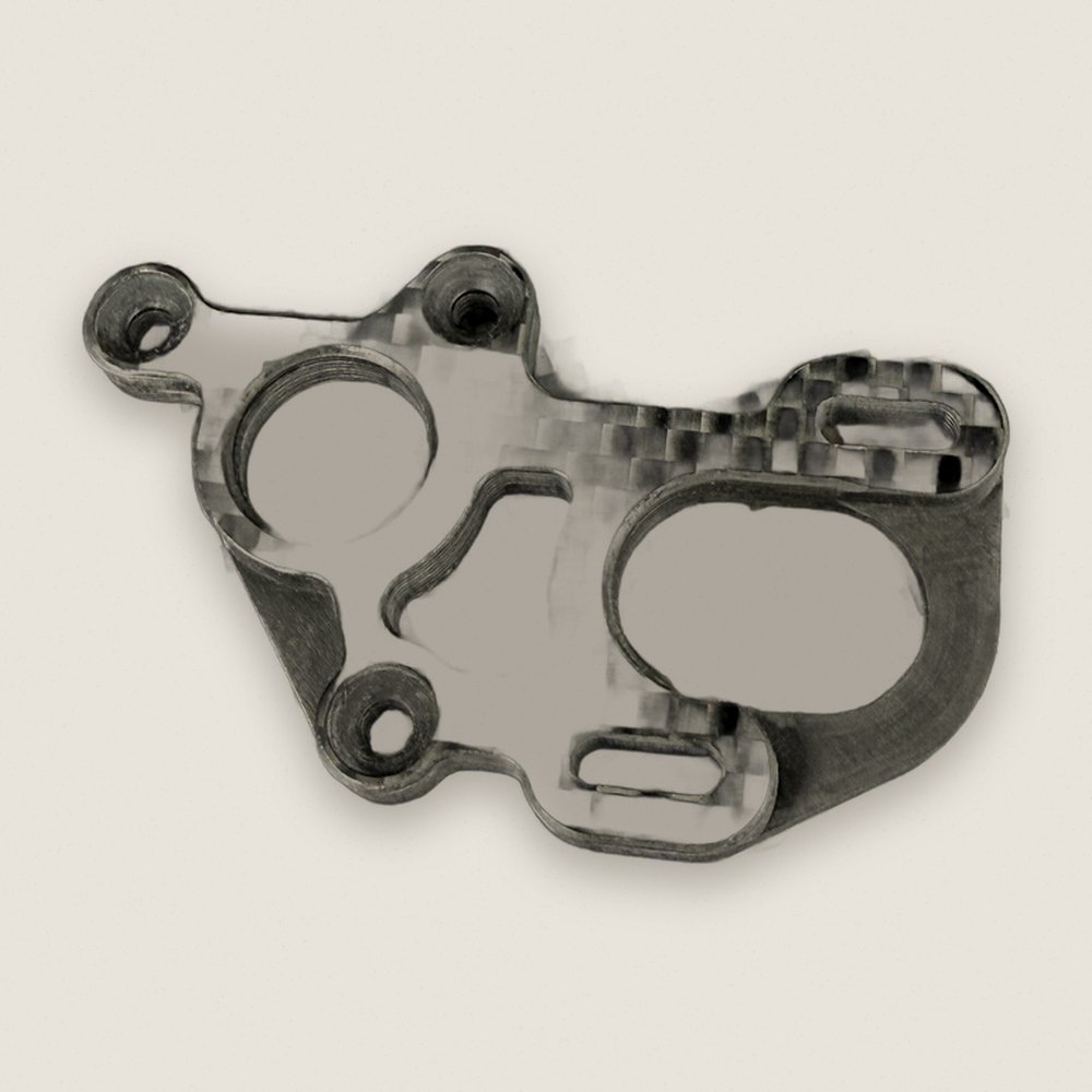 Motor Mount, Carbon Fiber 3K Plain Weave for R1B - R1Wurks