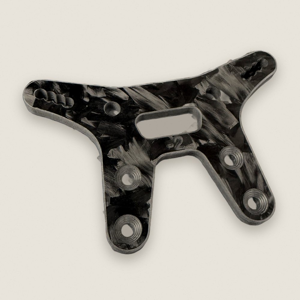 Front Shock Tower, Carbon Fiber -2mm Matte Forged for R1B - R1Wurks