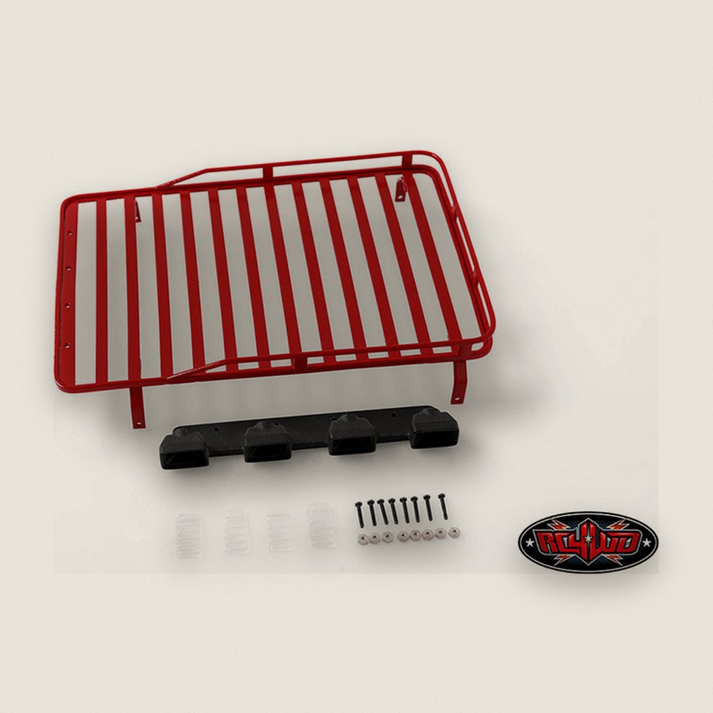 Roof Rack with Light Pods, Red for 1/18 Gelande D90 - RC4WD