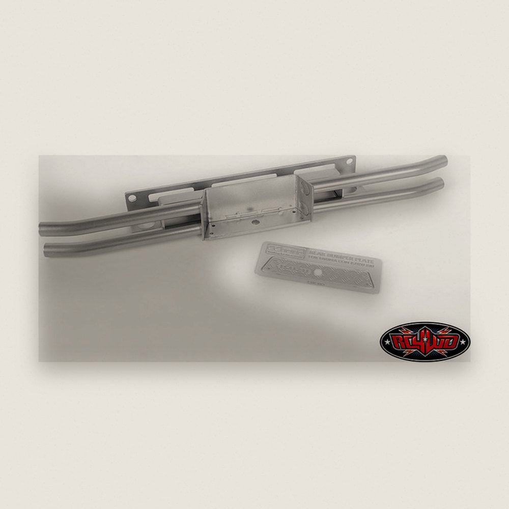 Rear Bumper, Silver Steel Tube for Tamiya 1:10 Isuzu Type X CC-01 - RC4WD