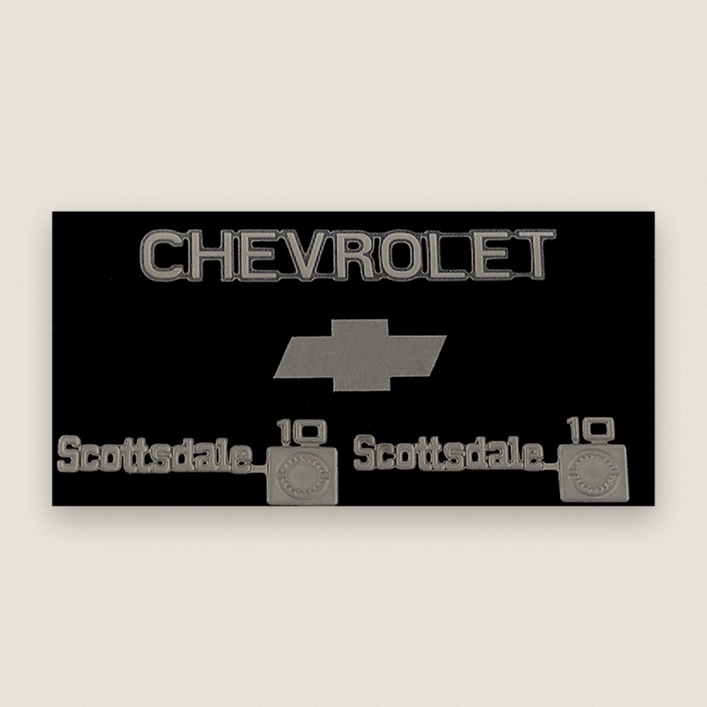 Emblem Set, Metal for Chevy K10 - RC4WD