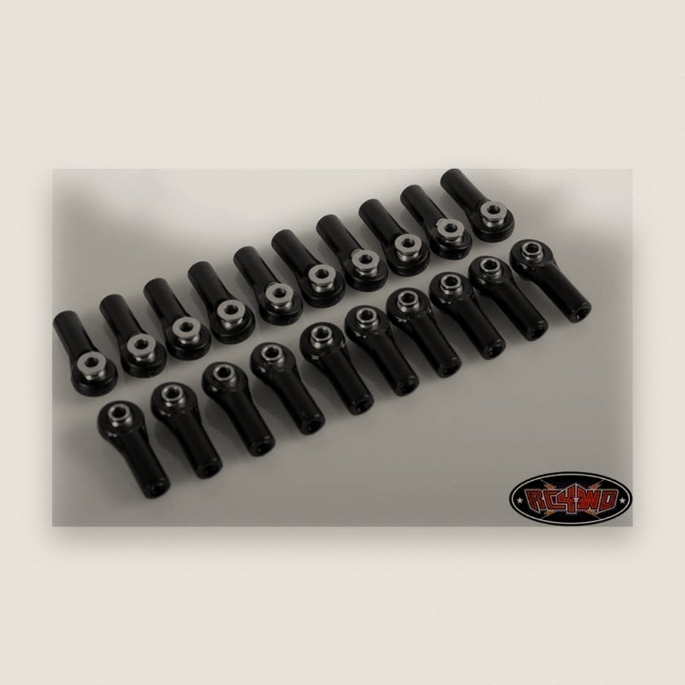 Plastic Rod Ends, M3 Medium Straight with Axial Width Balls (20x) - RC4WD