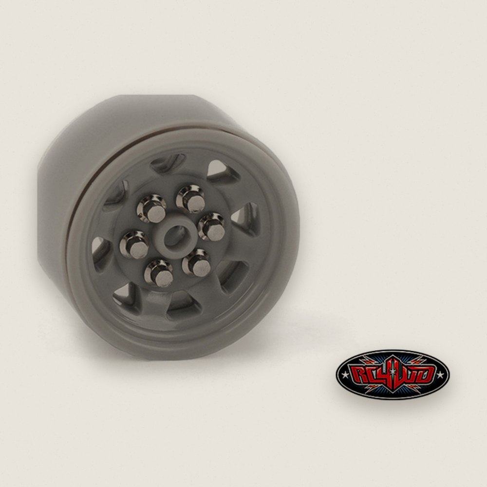 Plastic Beadlock Wheels, OEM 0.7, Grey - RC4WD