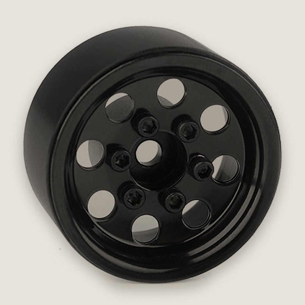 Pro8 Beadlock Wheels, Stamped Steel 1.0, Black - RC4WD