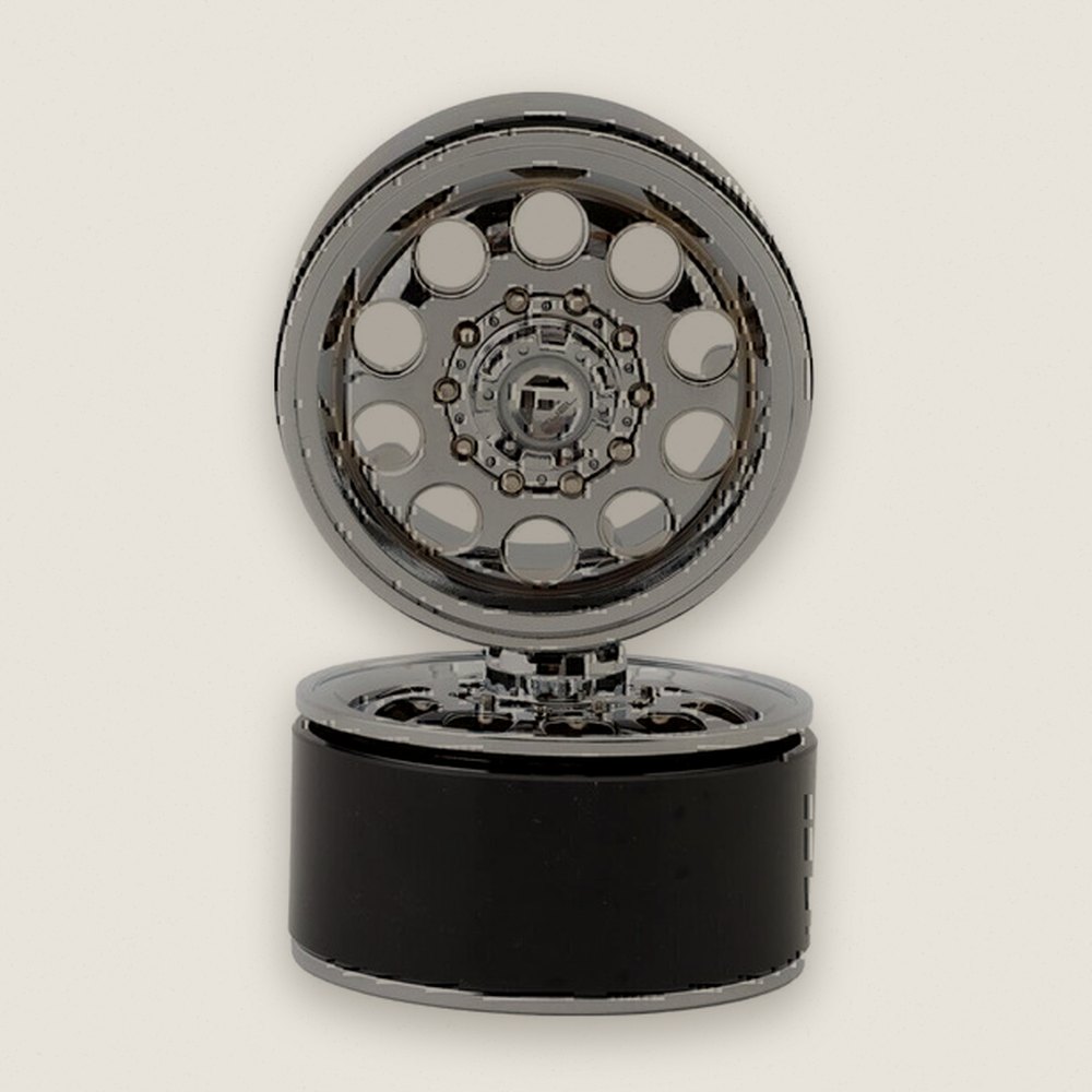 Front Beadlock Wheels, 1.9 1/10 Fuel Off-Road Ff31, Chrome (2) - RC4WD
