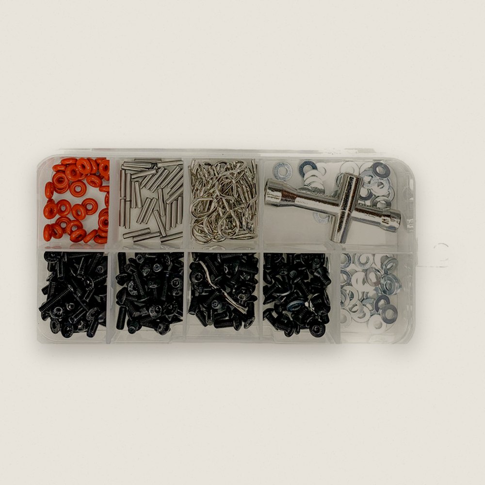 Screw and Parts Box Set, 161 Pieces with Cross Wrench - Racers Edge