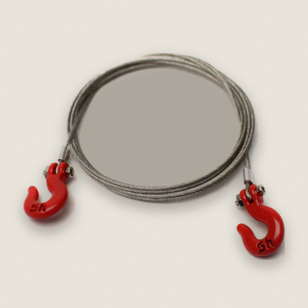 Tow Hooks and Braided Wire Set, 1:10 Scaler - Racers Edge