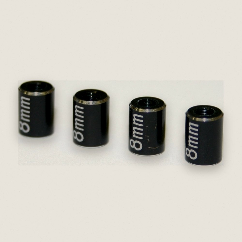 Standoff Post Link, Aluminum 6x8mm with M3 Threads (Black) (4) - Hot Racing