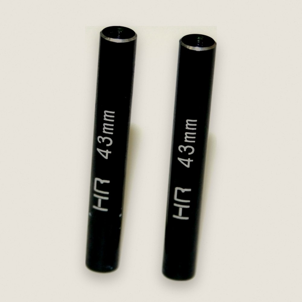 Standoff Post Link, Aluminum 6x43mm with M3 Threads (Black) (2) - Hot Racing