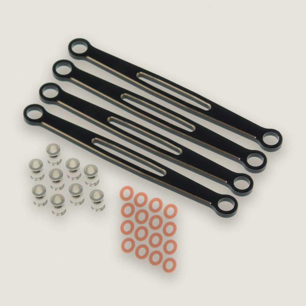 Rear Links, Brass, Black, 4 Pieces - Redcat