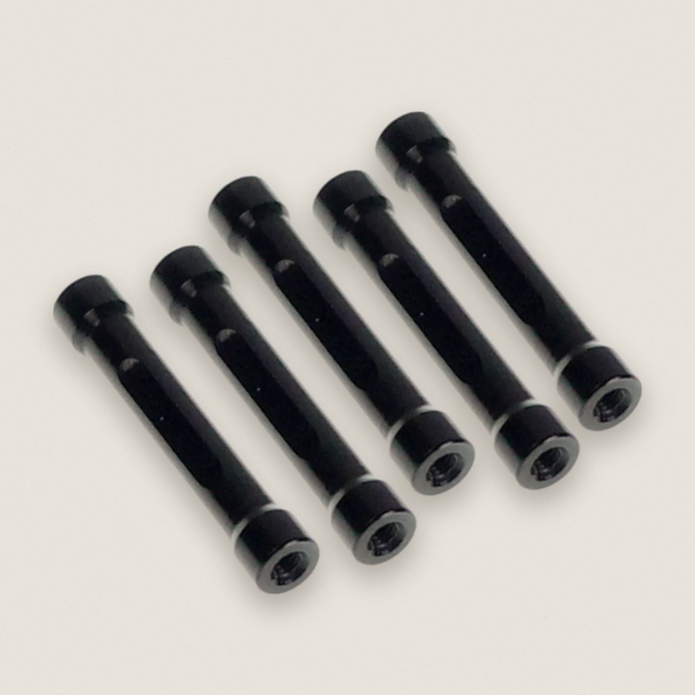 Aluminum Frame Rail Braces, Black (5) for Ascent-18 Apex - Redcat