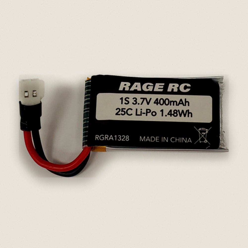 LiPo Battery, 3.7V 400mAh 25C, Warbirds - Rage RC