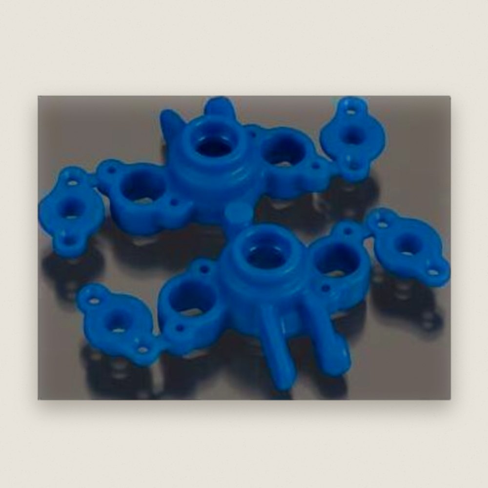 Axle Carriers, Blue, for 1/16 EVR / SLH - RPM R/C Products
