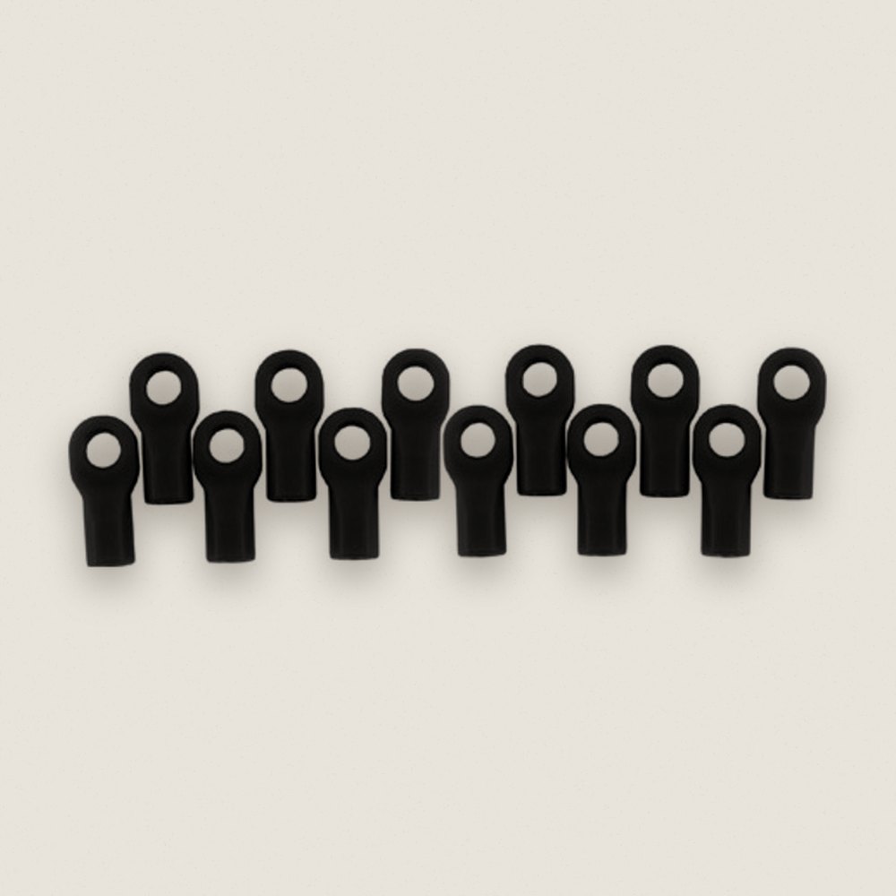 Short Rod Ends, Black (12) for TRA 1:10 - RPM R/C Products
