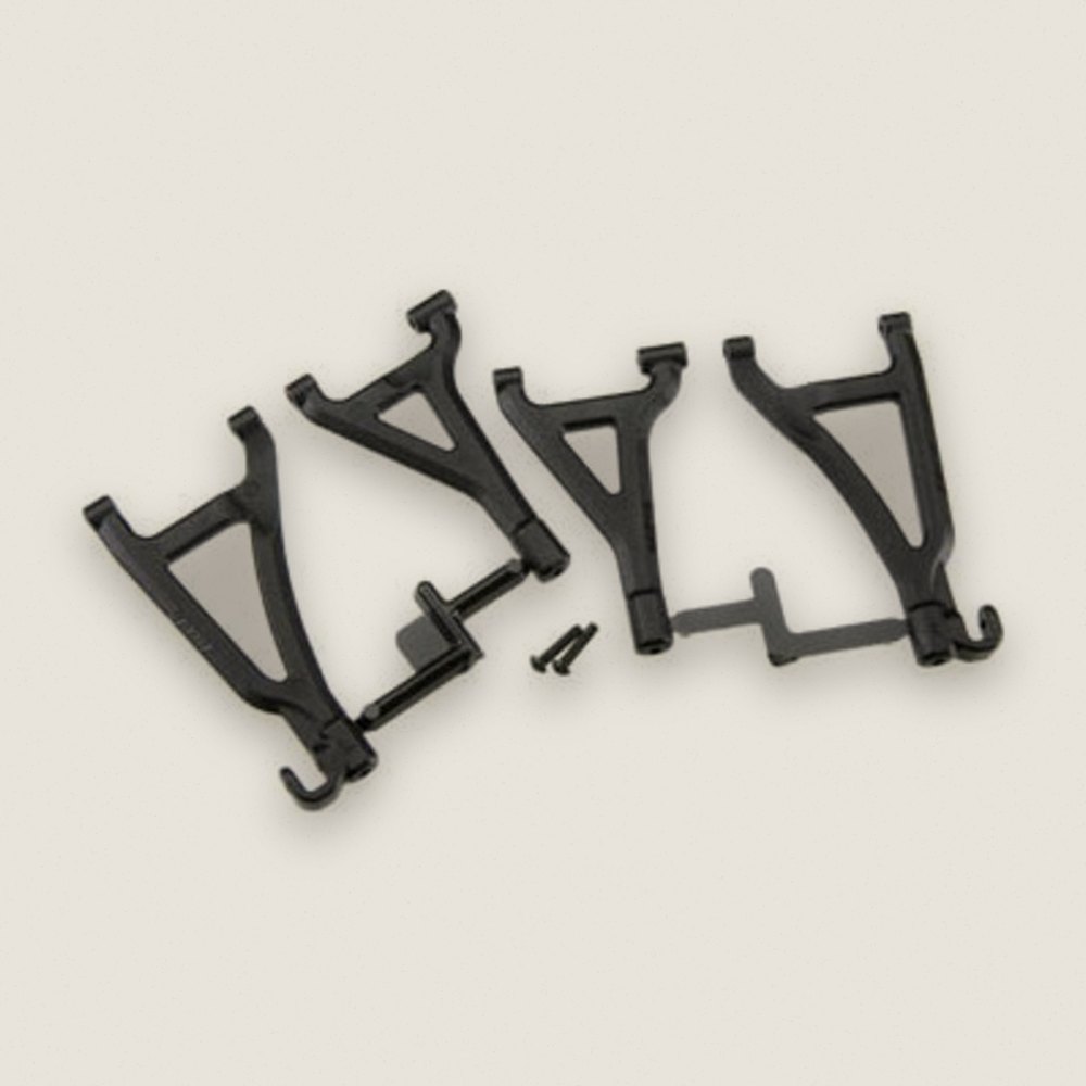 Front Upper and Lower A-Arms, Black for 1/16 ERV - RPM R/C Products