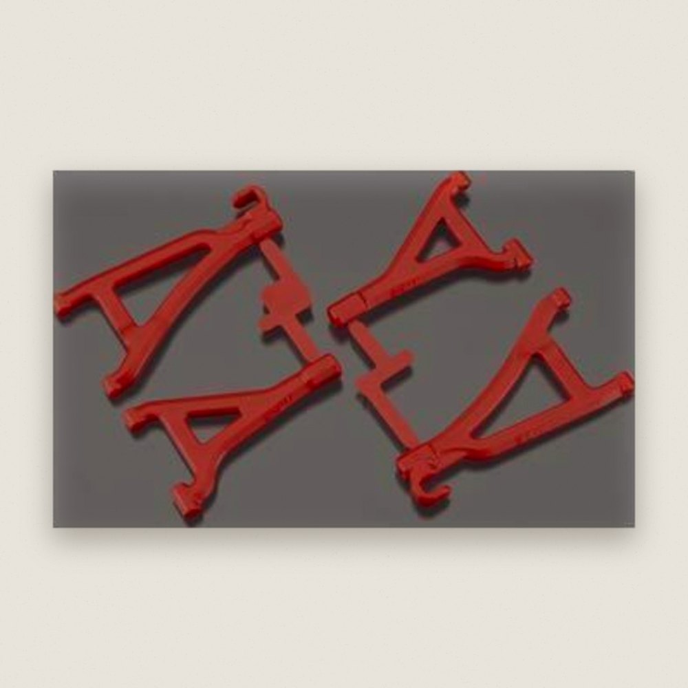 Front Upper and Lower A-Arms, Red for 1/16 ERV - RPM R/C Products