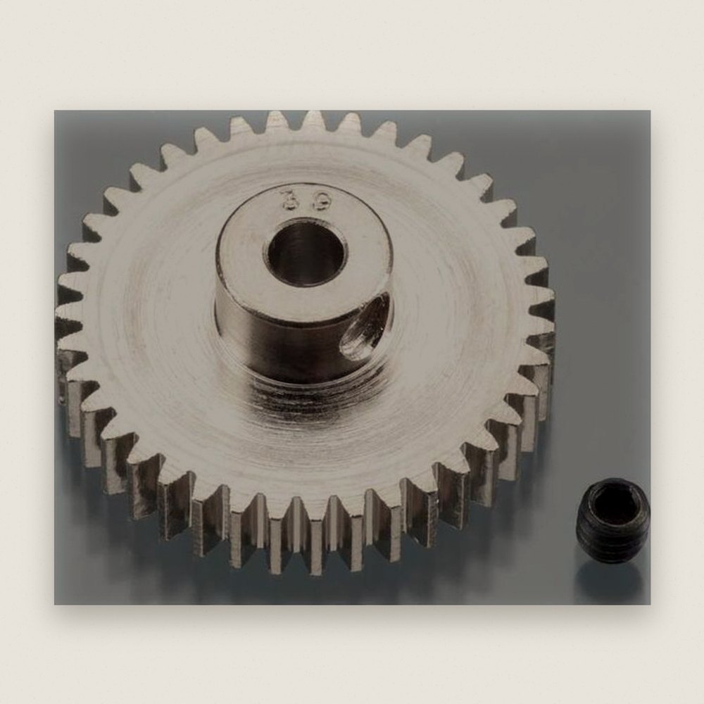 Pinion, Hard Nickel Plated 48p, 39 Teeth - Robinson Racing Products