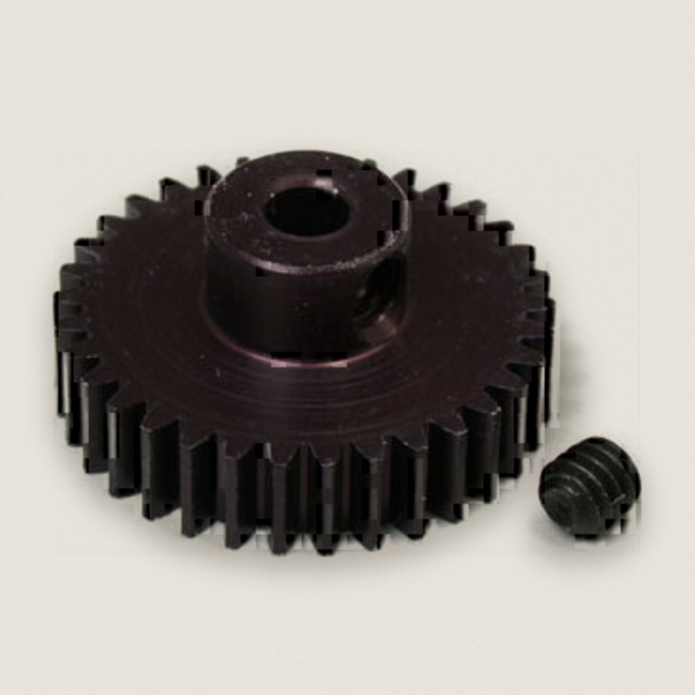 Pinion, Hard Coated Aluminum 48P, 34 Teeth - Robinson Racing Products
