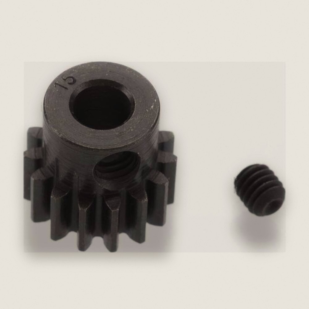 Pinion Gear, 15 Tooth 32P 5mm Extra Hard Blackened Steel - Robinson Racing Products