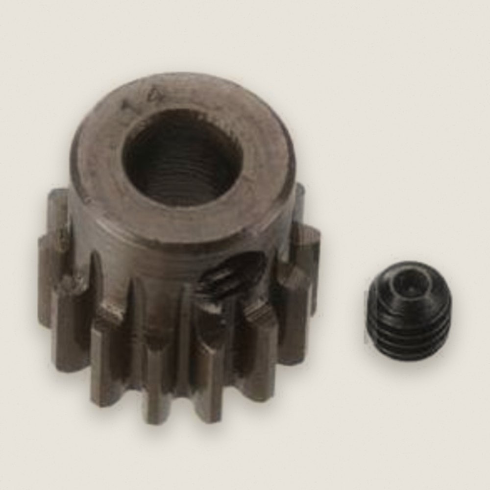 Pinion, 14T 3.175P .8 Module 5mm Bore Extra Hard - Robinson Racing Products
