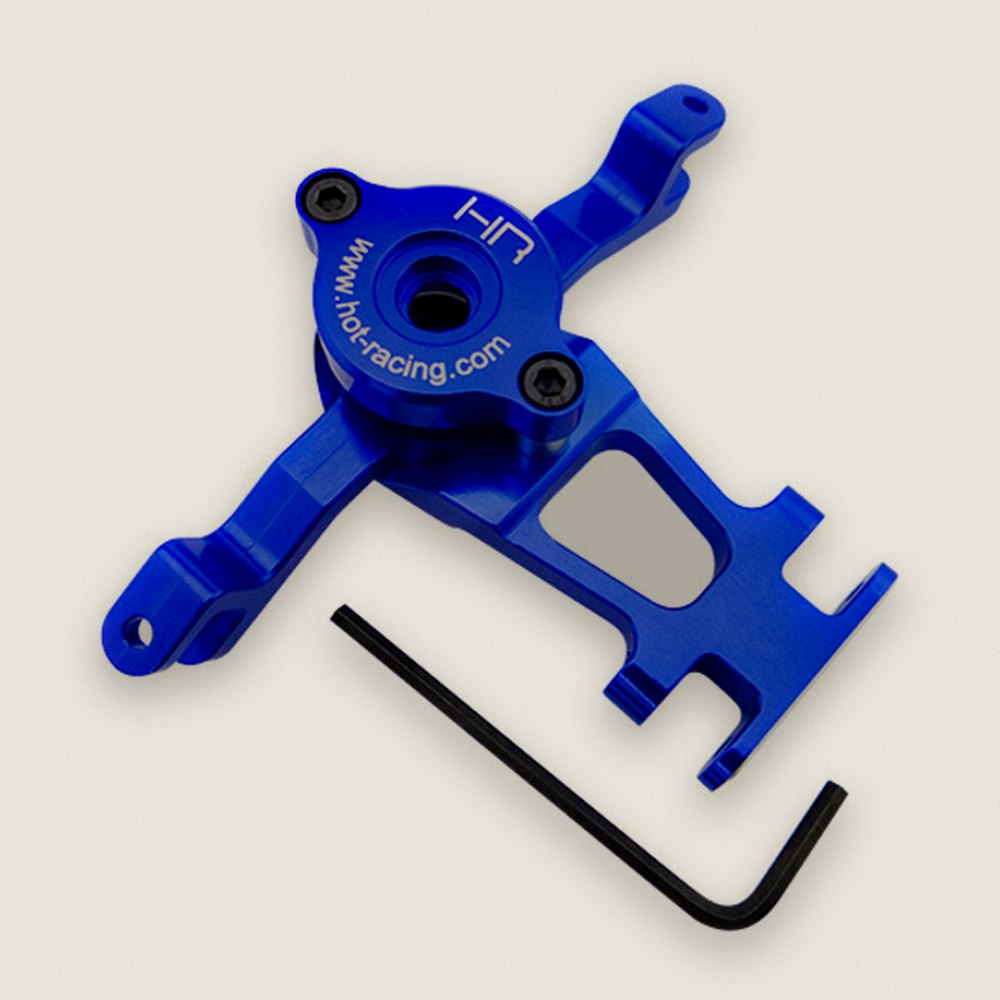 Steering Assembly, Blue Aluminum - Hot Racing
