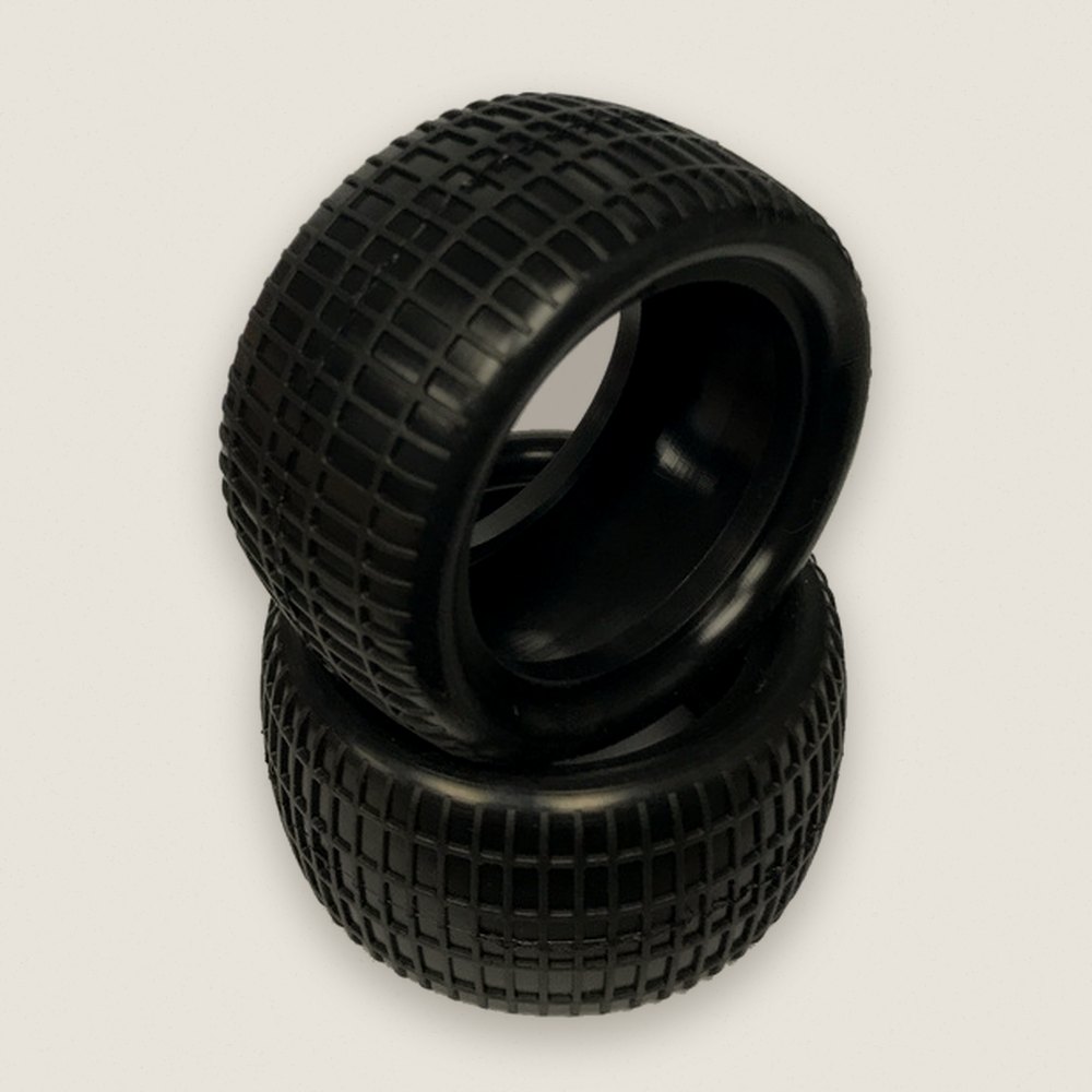 Buggy Rear Tire, Waffle Soft with Black Insert - Raw Speed RC