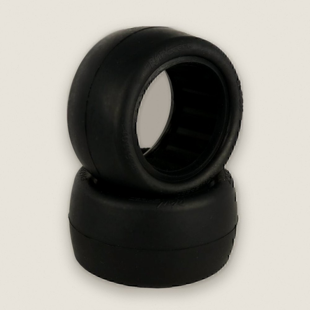 Buggy Rear Tire, Slick Clay Compound with Black Insert - Raw Speed RC