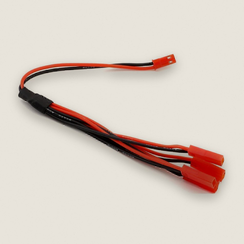 Y-Harness Connector Leads, JST, 1 Male to 4 Female, 200mm - Salvinos JR Models