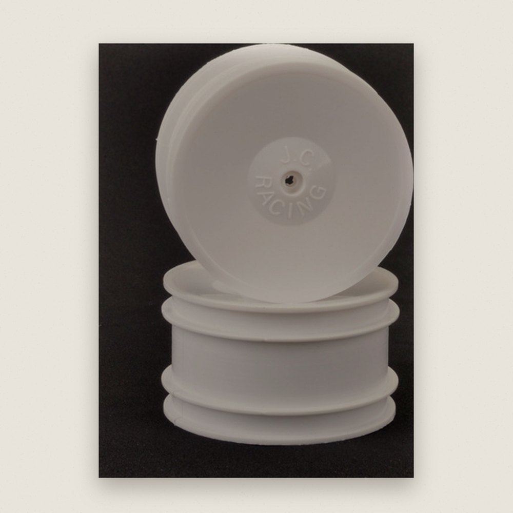 Rear White 2.2 Wheel, JC Dish, XLS PC, Pair - Schumacher