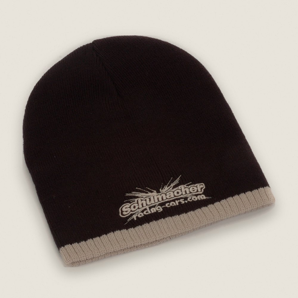 Knitted Beanie Hat, 2 Tone - Schumacher