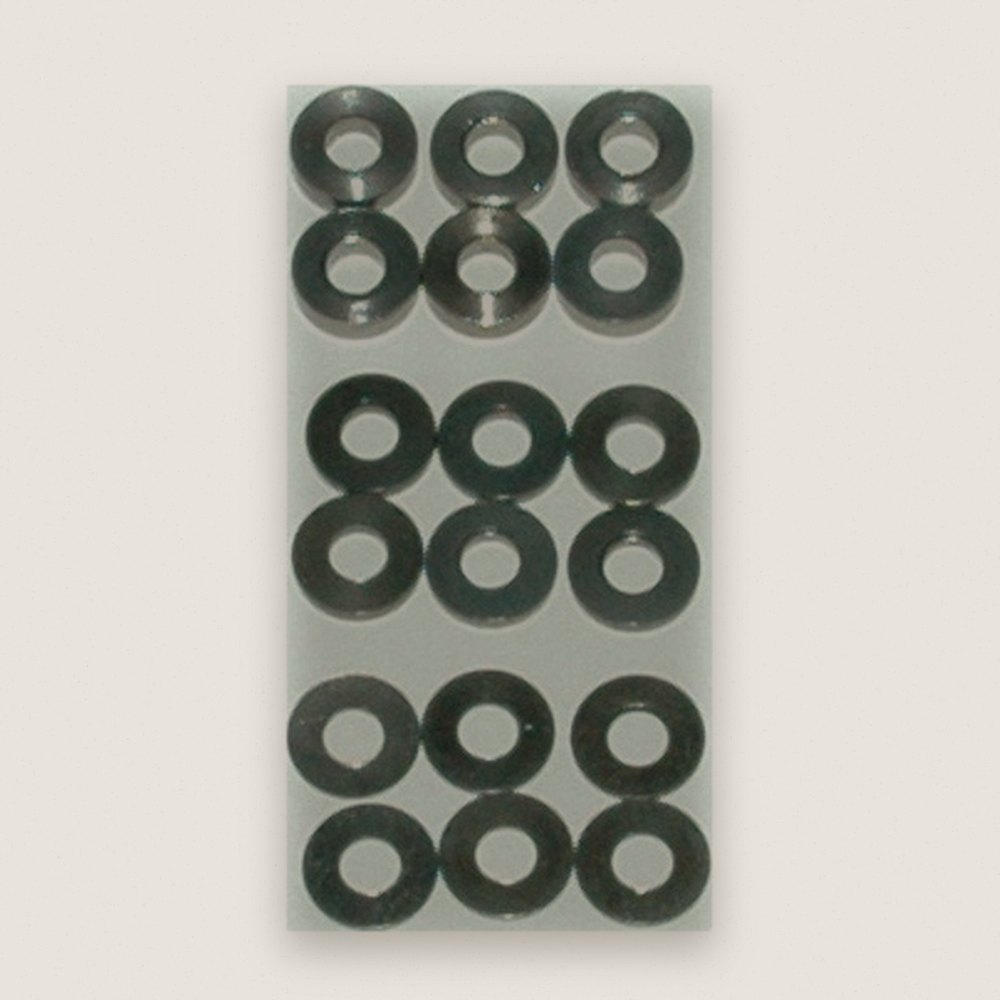 Speed Pack, Alloy Spacers, M3x7mm, 0.5, 1 and 2mm, Pack of 18 - Schumacher