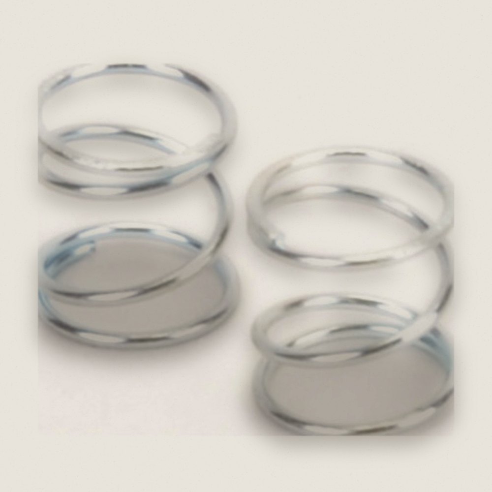 Front Springs, Silver, Medium, Pair, for A1, E2-E4 - Schumacher