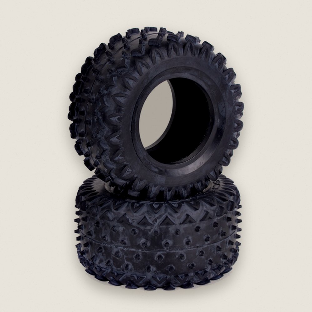 Vee 4 Truck Tires, Yellow, Pair - Schumacher