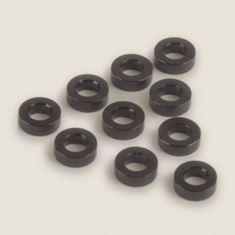 M3 Black Aluminum Washers, 2.00mm, 10-Pack - Schumacher