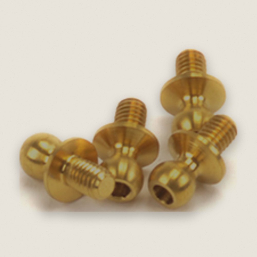 Ball Stud, Titanium, Low, Ultra Short, Pack of 4 - Schumacher