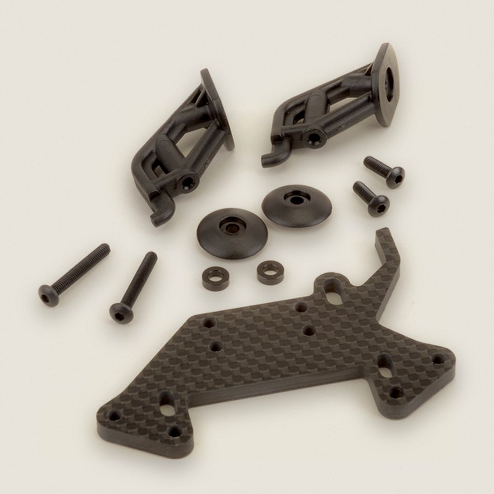 Rear Shock and Wing Mount, Carbon Fiber for Cougar Classic - Schumacher