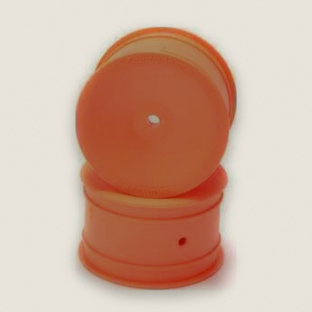 Hex Wheel, 12mm Rear, Orange, Off-Road (Pair) - Schumacher