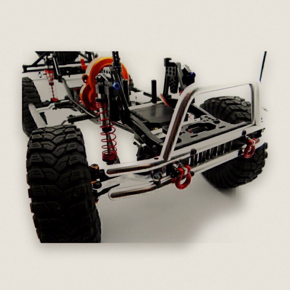 Tubular Front Bumper with Winch & Light Mount.