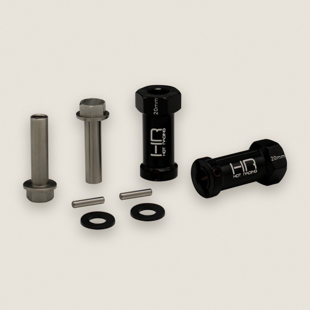 20mm Wheel Hub Extensions with 12mm Hex (2) - Axial Scx Wraith