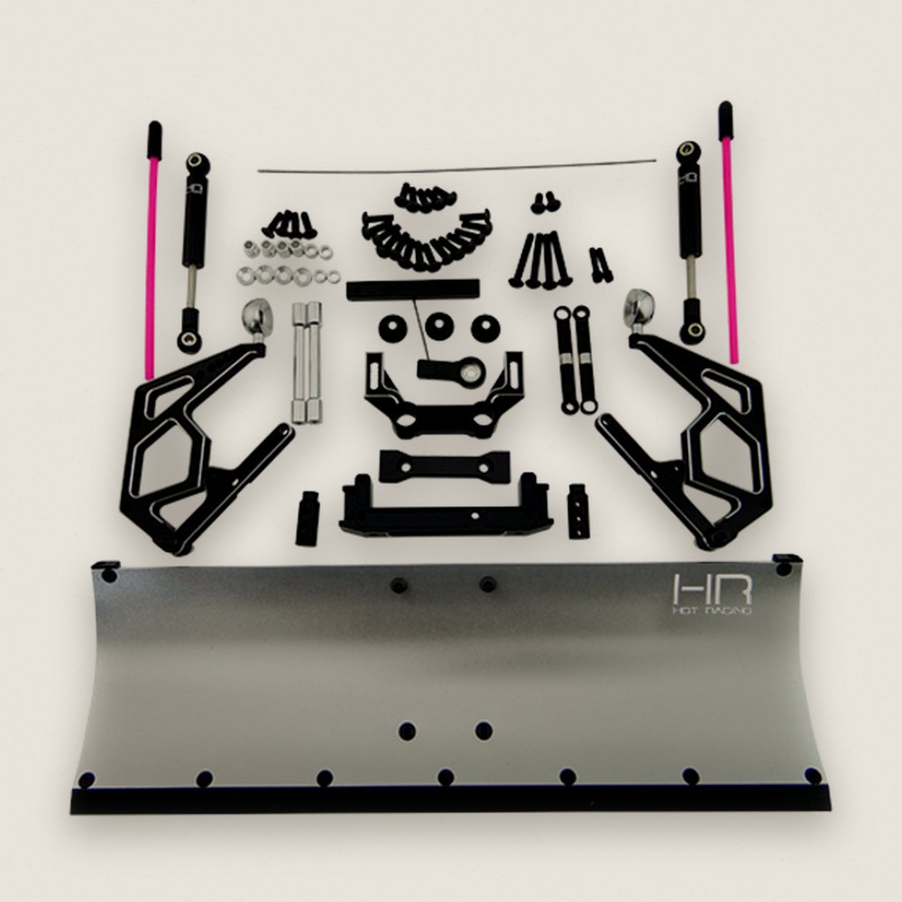 Silver Aluminum Snow Plow Kit Axial Scx10 Scx10 Ii
