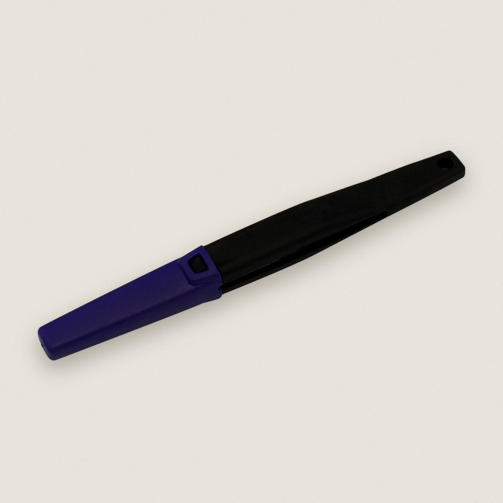 Splinter Tip Tweezers, Rubber Grip with Cap - Hot Racing